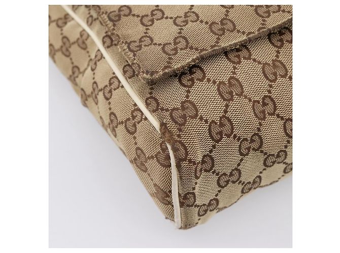 Borsa a tracolla GUCCI GG Canvas Beige Silver 146236 Auth mr2810 Argento - vista 15