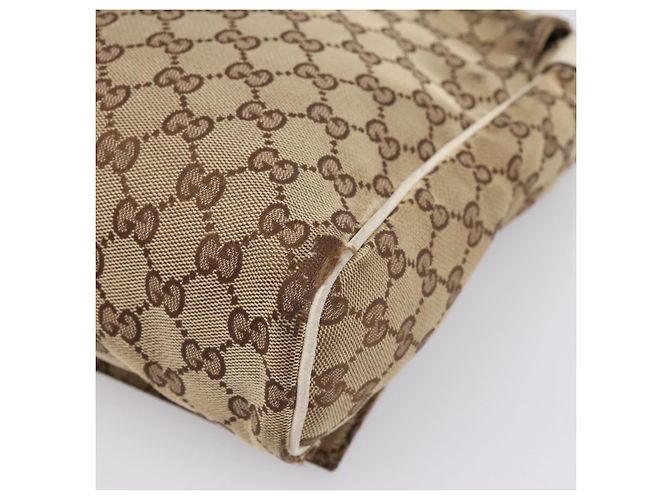 Borsa a tracolla GUCCI GG Canvas Beige Silver 146236 Auth mr2810 Argento - vista 16