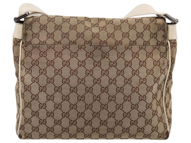 Borsa a tracolla GUCCI GG Canvas Beige Silver 146236 Auth mr2810 Argento - vista 2