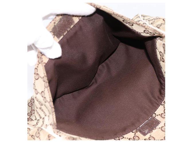 Borsa a tracolla GUCCI GG Canvas Beige Silver 146236 Auth mr2810 Argento - vista 23