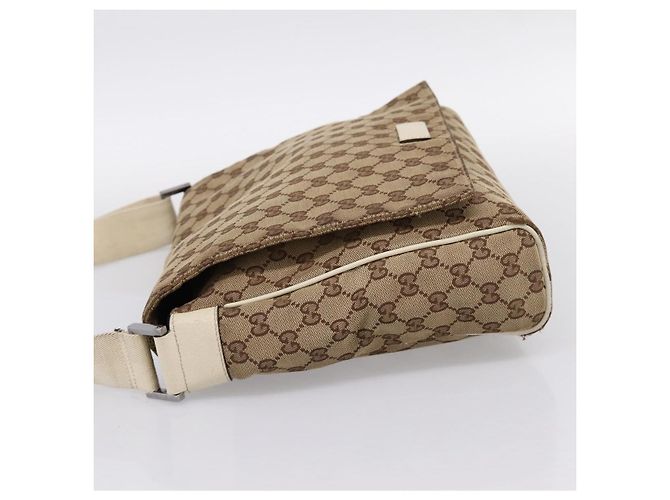 Borsa a tracolla GUCCI GG Canvas Beige Silver 146236 Auth mr2810 Argento - vista 3