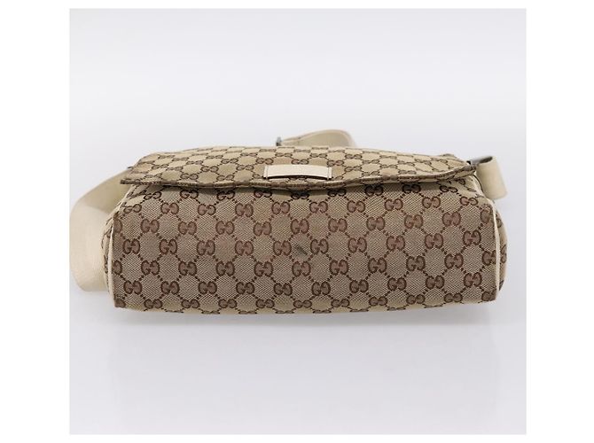 Borsa a tracolla GUCCI GG Canvas Beige Silver 146236 Auth mr2810 Argento - vista 5