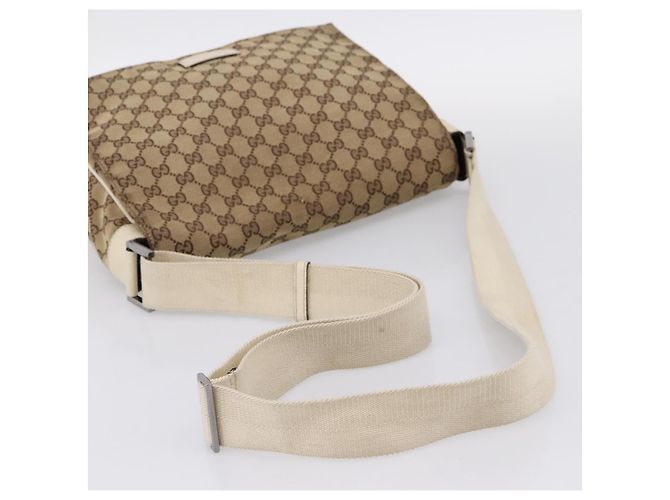Borsa a tracolla GUCCI GG Canvas Beige Silver 146236 Auth mr2810 Argento - vista 7