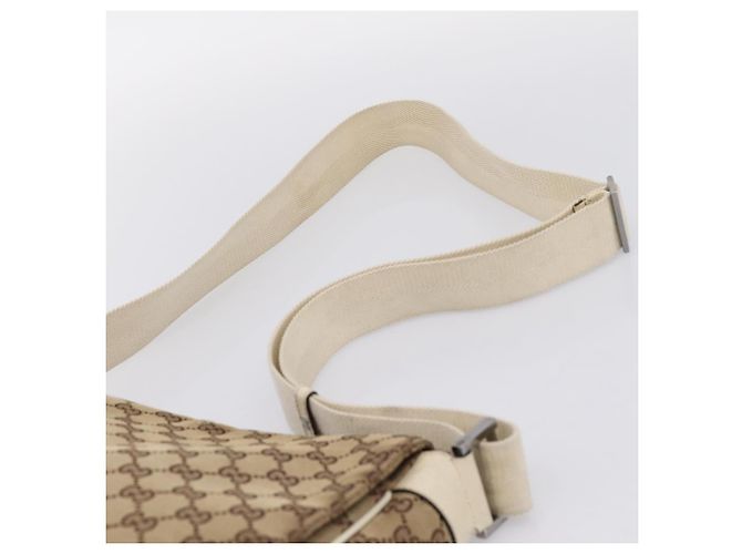 Borsa a tracolla GUCCI GG Canvas Beige Silver 146236 Auth mr2810 Argento - vista 8