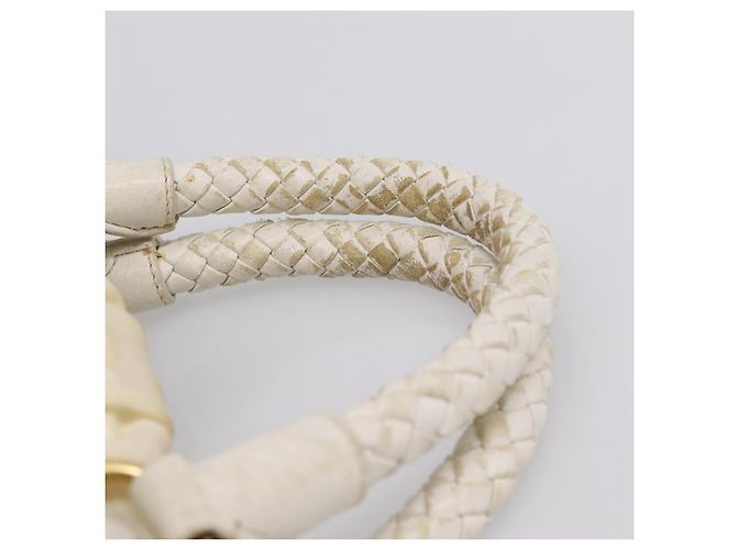 Borsa a mano arricciata PRADA Nylon 2way White Gold Tone Auth 198464 Bianco - vista 8