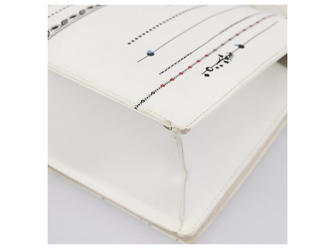 Borsa a tracolla con catena Christian Dior Diorama in pelle bianca e argento Auth 196404A Bianco - vista 12