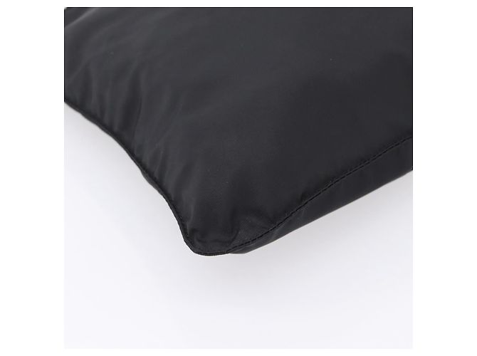 Borsa a tracolla PRADA in nylon nera argento B7338 Auth am12305V Nero - vista 15