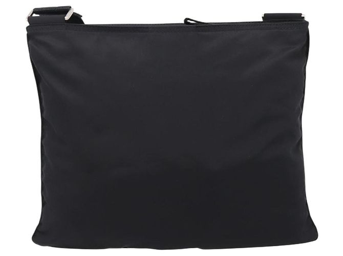 Borsa a tracolla PRADA in nylon nera argento B7338 Auth am12305V Nero - vista 2