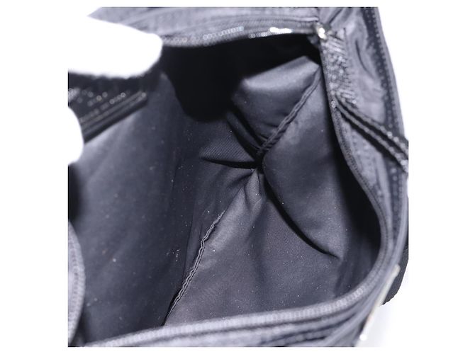Borsa a tracolla PRADA in nylon nera argento B7338 Auth am12305V Nero - vista 20