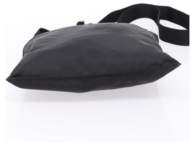 Borsa a tracolla PRADA in nylon nera argento B7338 Auth am12305V Nero - vista 5