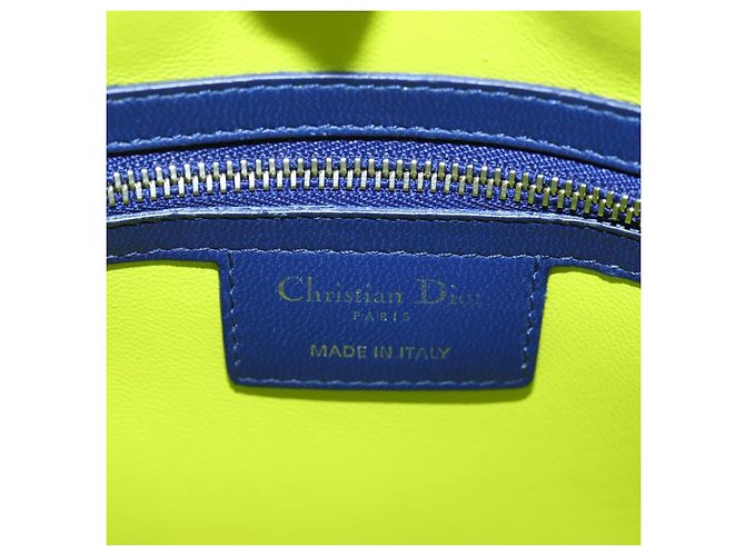 Borsa a mano Christian Dior Canage Lady Dior in pelle di agnello 2way Rosa Argento Auth 195537M - vista 20