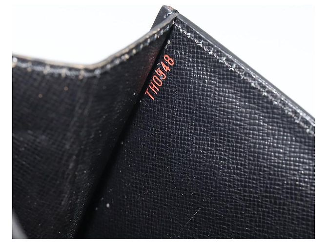 LOUIS VUITTON Epi Sellier Dragonne Clutch Bag Black M52612 LV Auth BA14957 Nero - vista 12