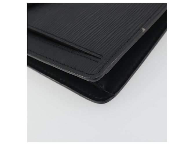 LOUIS VUITTON Epi Sellier Dragonne Clutch Bag Black M52612 LV Auth BA14957 Nero - vista 14