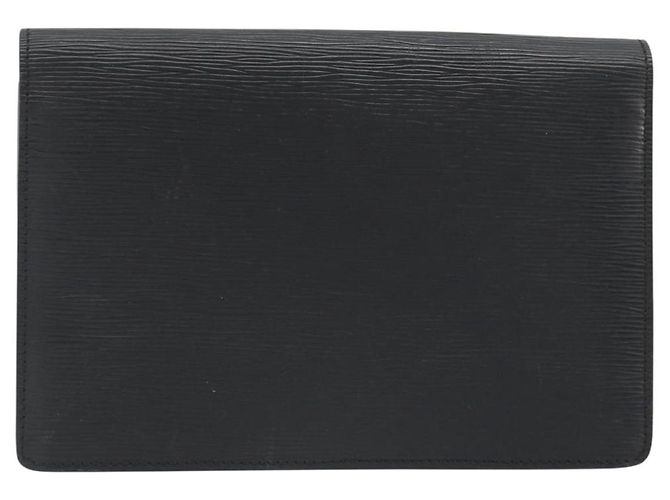 LOUIS VUITTON Epi Sellier Dragonne Clutch Bag Black M52612 LV Auth BA14957 Nero - vista 2