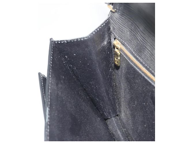 LOUIS VUITTON Epi Sellier Dragonne Clutch Bag Black M52612 LV Auth BA14957 Nero - vista 20