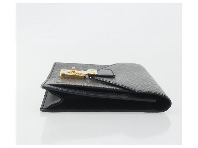 LOUIS VUITTON Epi Sellier Dragonne Clutch Bag Black M52612 LV Auth BA14957 Nero - vista 3