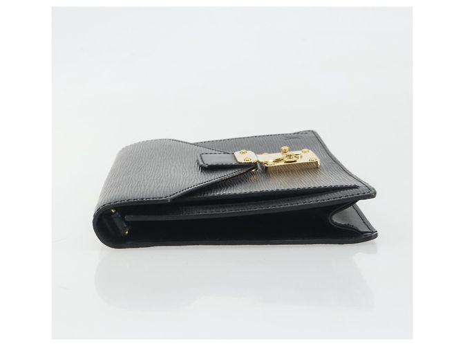 LOUIS VUITTON Epi Sellier Dragonne Clutch Bag Black M52612 LV Auth BA14957 Nero - vista 4