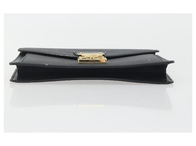 LOUIS VUITTON Epi Sellier Dragonne Clutch Bag Black M52612 LV Auth BA14957 Nero - vista 6