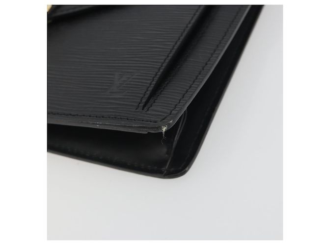 LOUIS VUITTON Epi Sellier Dragonne Clutch Bag Black M52612 LV Auth BA14957 Nero - vista 7