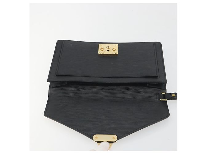 LOUIS VUITTON Epi Sellier Dragonne Clutch Bag Black M52612 LV Auth BA14957 Nero - vista 9