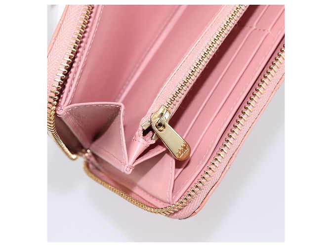Cartera larga Christian Dior Lady Dior de piel charol Rosa Auth BA15236V - vista 22