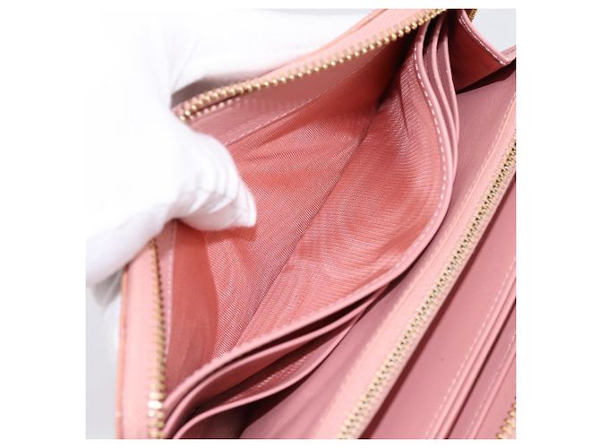 Cartera larga Christian Dior Lady Dior de piel charol Rosa Auth BA15236V - vista 24