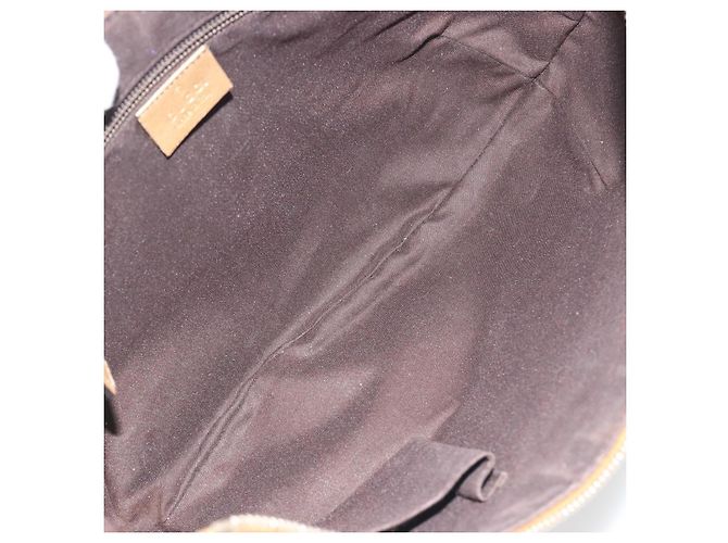 Borsa GUCCI GG Crystal Sherry Line Coated Canvas Beige Gold 181092 Auth 196336 D'oro - vista 11