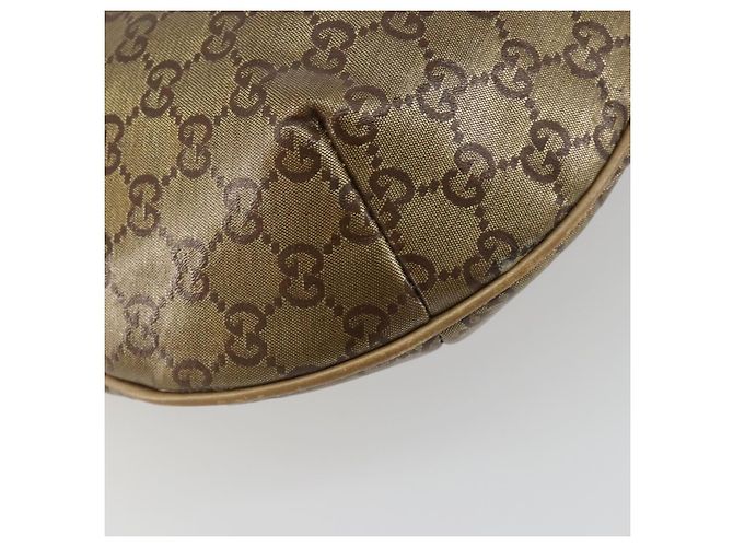 Borsa GUCCI GG Crystal Sherry Line Coated Canvas Beige Gold 181092 Auth 196336 D'oro - vista 16