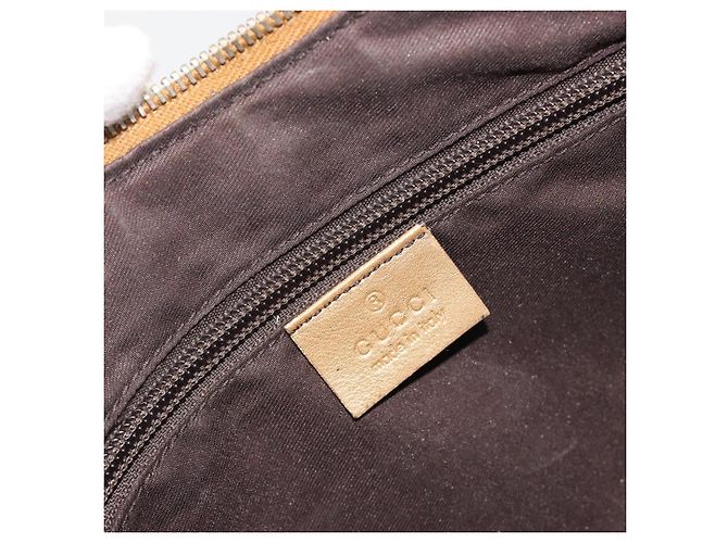 Borsa GUCCI GG Crystal Sherry Line Coated Canvas Beige Gold 181092 Auth 196336 D'oro - vista 18