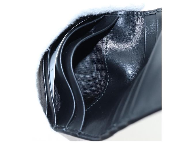PRADA Bifold Wallet Brushed leather Silver Auth 197314M Silvery - view 10