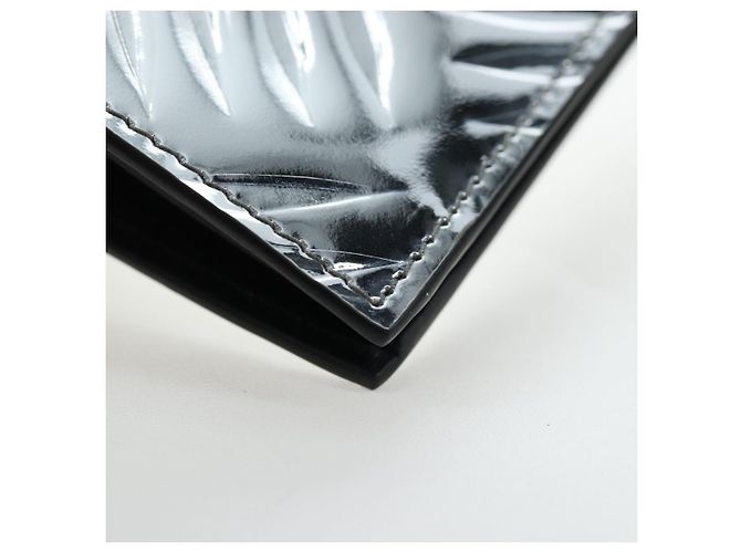 PRADA Bifold Wallet Brushed leather Silver Auth 197314M Silvery - view 15
