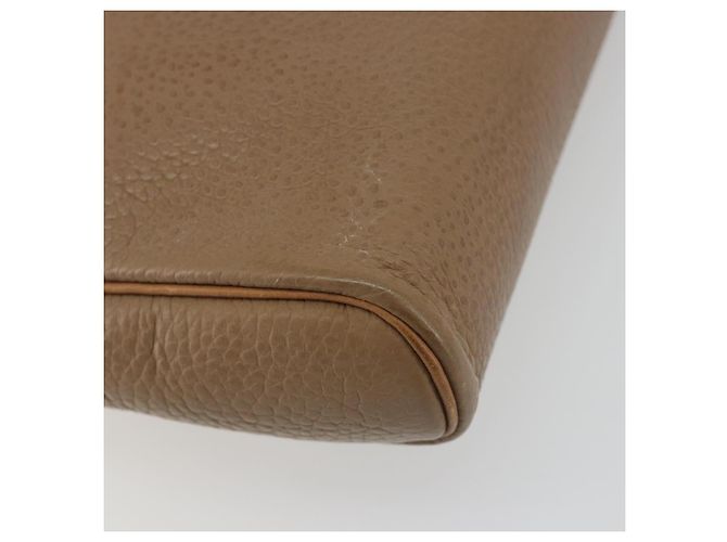 Borsa a tracolla Christian Dior in pelle beige e oro Auth ka5732 D'oro - vista 11