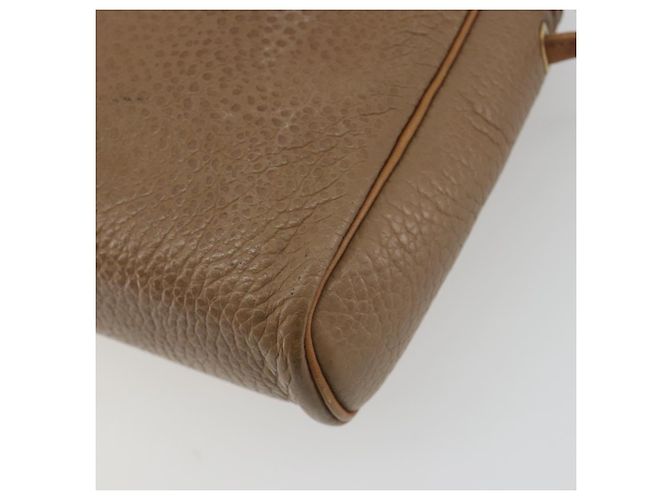 Borsa a tracolla Christian Dior in pelle beige e oro Auth ka5732 D'oro - vista 12