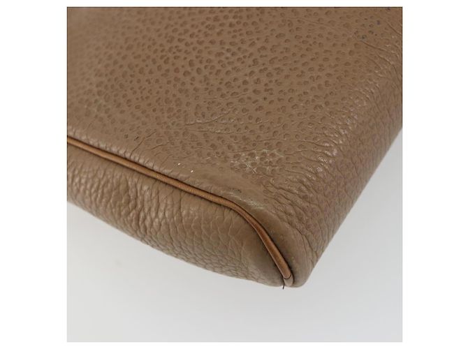 Borsa a tracolla Christian Dior in pelle beige e oro Auth ka5732 D'oro - vista 13