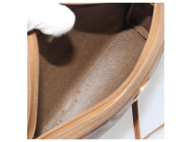 Borsa a tracolla Christian Dior in pelle beige e oro Auth ka5732 D'oro - vista 18