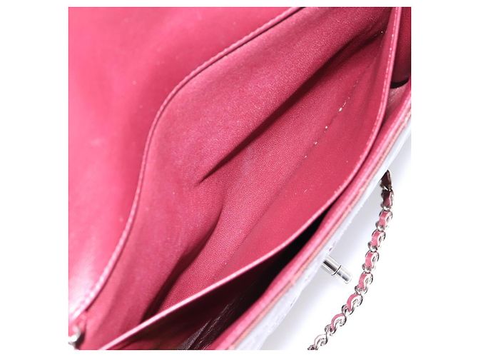 Borsa a tracolla con catena CHANEL Matelasse25 Smalto Bordeaux Silver CC Auth am12419SAM Argento Bordò - vista 20