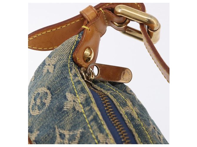 LOUIS VUITTON Monogram Denim Buggy PM Shoulder Bag Blue M95049 LV Auth 198378V - vista 10