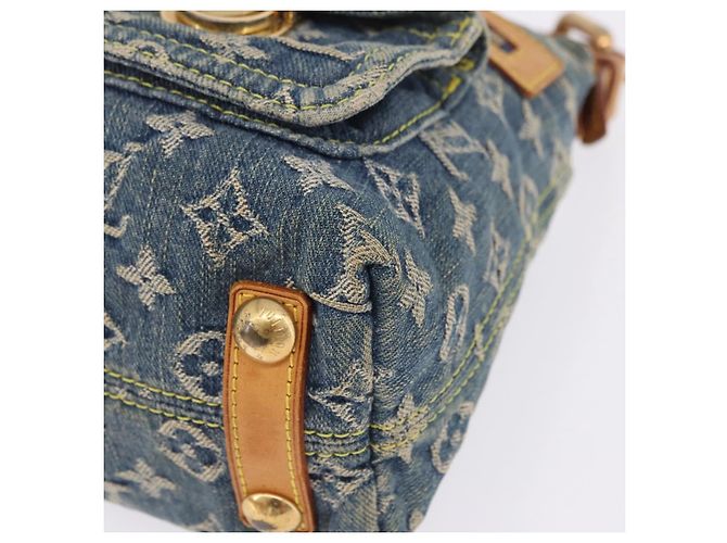 LOUIS VUITTON Monogram Denim Buggy PM Shoulder Bag Blue M95049 LV Auth 198378V - vista 14