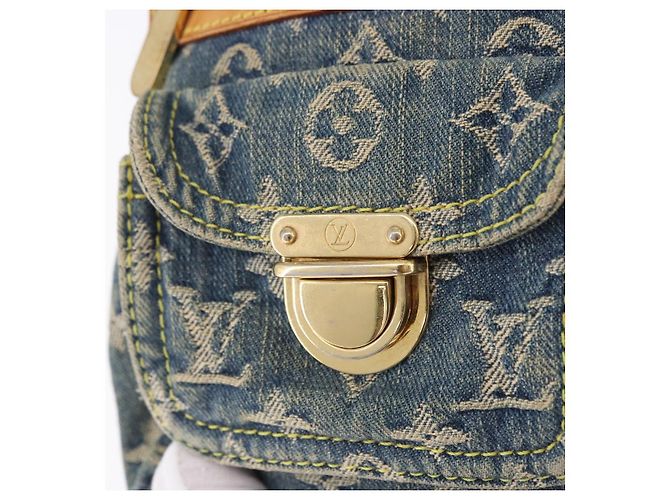 LOUIS VUITTON Monogram Denim Buggy PM Shoulder Bag Blue M95049 LV Auth 198378V - vista 17