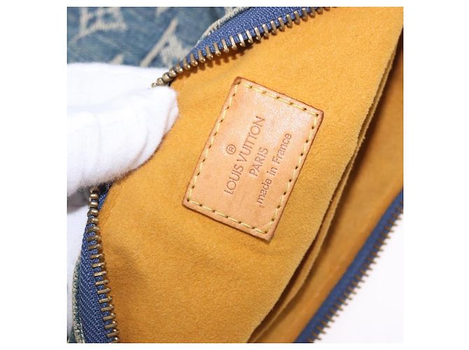 LOUIS VUITTON Monogram Denim Buggy PM Shoulder Bag Blue M95049 LV Auth 198378V - vista 19