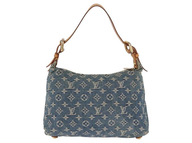 LOUIS VUITTON Monogram Denim Buggy PM Shoulder Bag Blue M95049 LV Auth 198378V - vista 2
