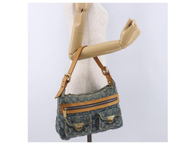 LOUIS VUITTON Monogram Denim Buggy PM Shoulder Bag Blue M95049 LV Auth 198378V - vista 24