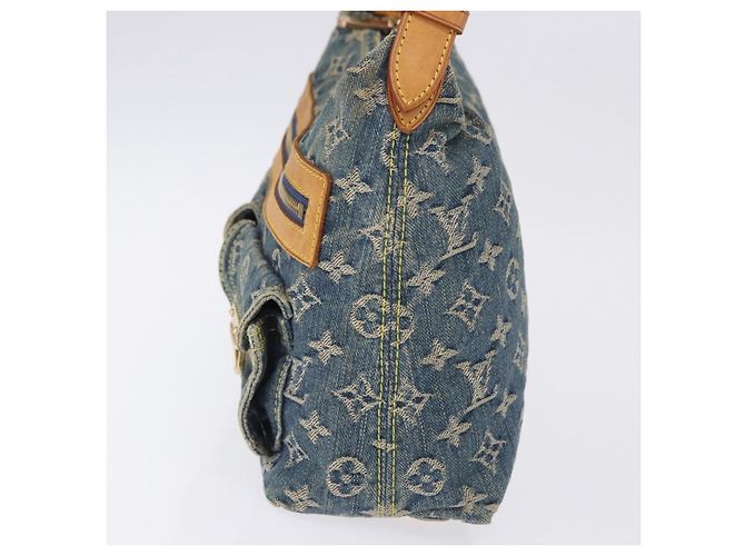 LOUIS VUITTON Monogram Denim Buggy PM Shoulder Bag Blue M95049 LV Auth 198378V - vista 3