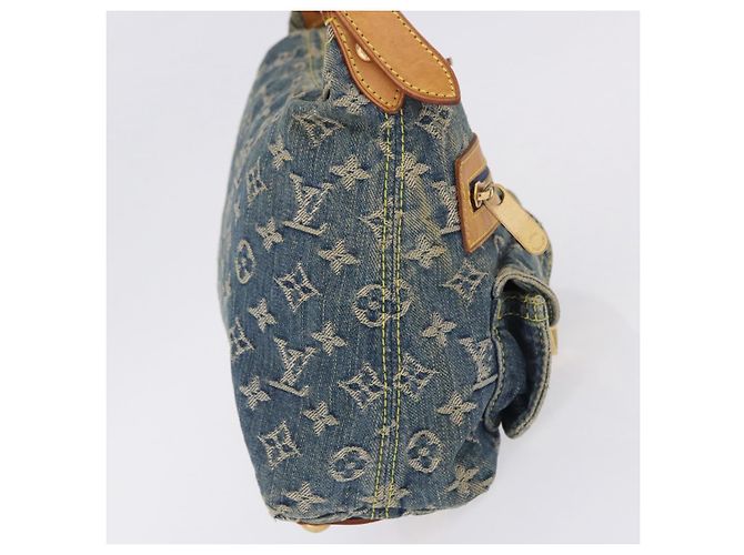 LOUIS VUITTON Monogram Denim Buggy PM Shoulder Bag Blue M95049 LV Auth 198378V - vista 4