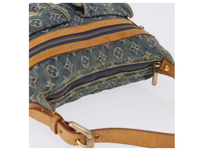 LOUIS VUITTON Monogram Denim Buggy PM Shoulder Bag Blue M95049 LV Auth 198378V - vista 6