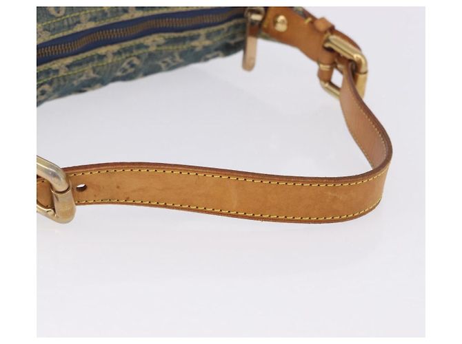 LOUIS VUITTON Monogram Denim Buggy PM Shoulder Bag Blue M95049 LV Auth 198378V - vista 7