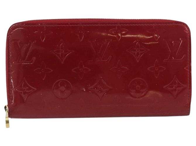 LOUIS VUITTON Monogram Vernis Zippy Wallet Rouge Grunadine M91732 Auth am12259V - vista 13