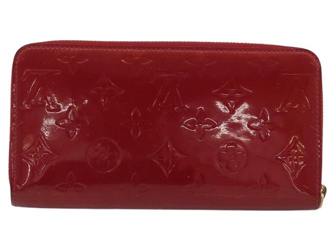 LOUIS VUITTON Monogram Vernis Zippy Wallet Rouge Grunadine M91732 Auth am12259V - vista 2