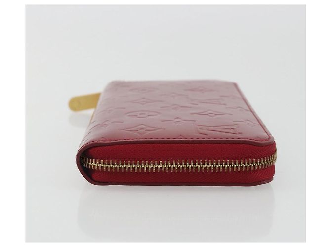 LOUIS VUITTON Monogram Vernis Zippy Wallet Rouge Grunadine M91732 Auth am12259V - vista 3