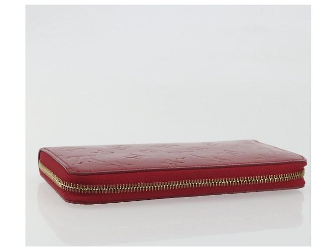 LOUIS VUITTON Monogram Vernis Zippy Wallet Rouge Grunadine M91732 Auth am12259V - vista 5